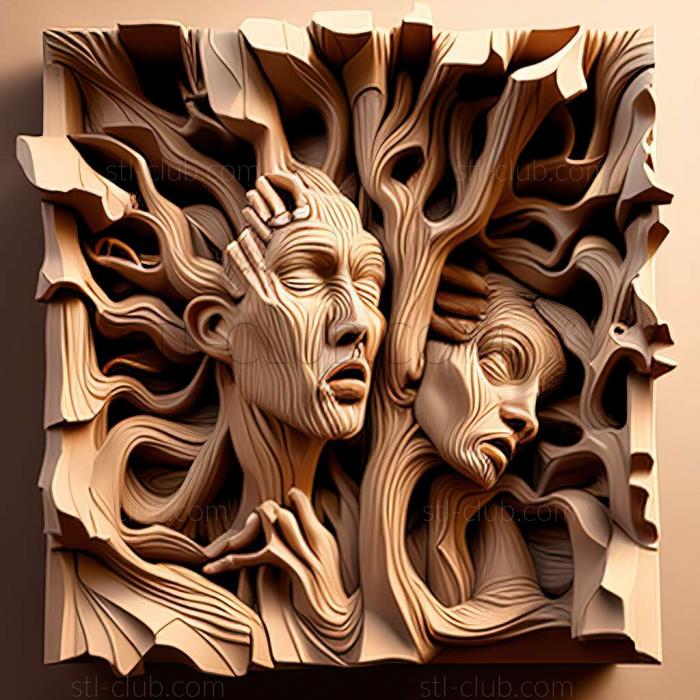 3D мадэль Ники Беме, американская художница. (STL)